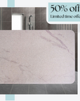 50% off Stone Bath Mat  in Grey marble - Free Fast Delivery!