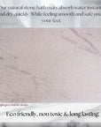 Light grey marble stone bath mat image with description